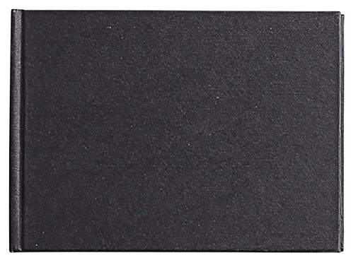 Clairefontaine 134248C - Skizzenbuch / Zeichenheft Goldline, geleimt mit Fadenbindung, DIN A5 14,8x21 cm, Querformat, 64 Blatt 140g elfenbein, mit festem Umschlag, ideal für Mixmedia, Schwarz, 1 Stück