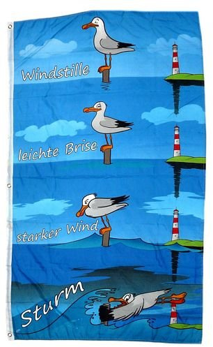 Flagge/Fahne Wind Möwe Leuchtturm 90 x 150 cm