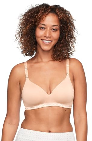 Warner's Women's Blissful Benefits Ultrasoft Wirefree Bra, Butterscotch, 38D