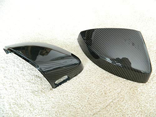 CaCsP Carbon Spiegelkappen kompatibel für Audi A3 8V S3 RS3 Spiegel Side Assist Cover Spiegelkappen Rückspiegel Außenspiegel Spiegelblenden Mirror Housing