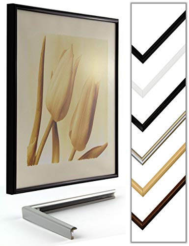 myposterframe Himalia 60 x 80 cm Bilderrahmen 80 x 60 cm Schwarz Hochglanz mit Kunstglas klar 1 mm
