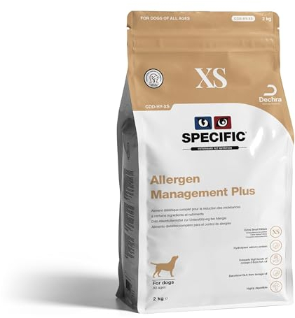 SPECIFIC® Allergen Management Plus (CΩD-HY) 2kg - Hypoallergenes Hundefutter mit hydrolisiertem Lachs - Trockenfutter für Hunde - Omega-3 - Glutenfrei - Alle Altersklassen - DECHRA Veterinary Products