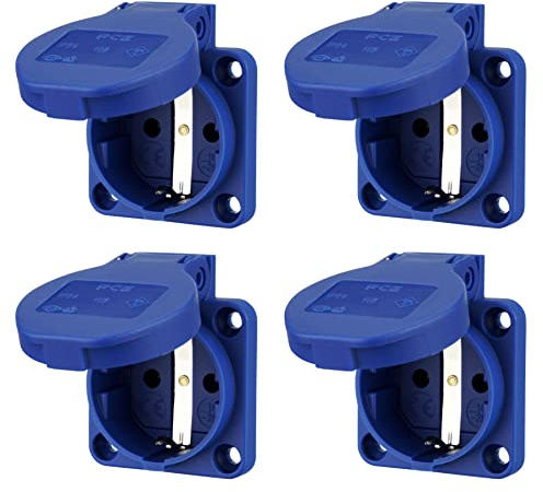 4er Pack, Unterputz Einbausteckdose IP54 50x50mm