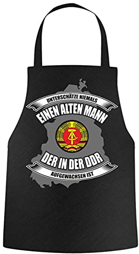 Grillschürze Sprüche Unterschätze nie einen alten Mann aus der DDR