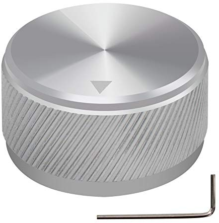 mxuteuk Gitarre Knobs Silber Gitarre Knöpfe Potiknöpfe Audio Lautstärkeregler Aluminium Rotary Potentiometer Drehknoepfe für E-Gitarren Bassschraube Ersatzteil Typ 30x17 mm(d * h) KNOB-06-30SR