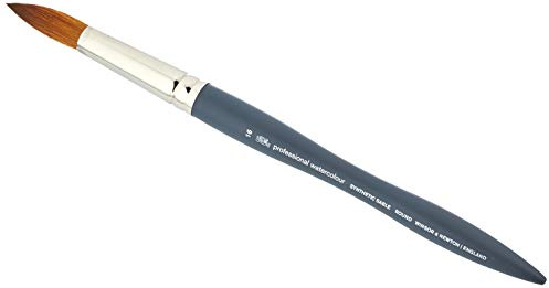 Winsor & Newton 5011116 Professional Aquarellpinsel, Malpinsel für Aquarellfarben mit synthetischen Fasern, ergonomischer Griff, langlebig & formstabil, kurze Stiel - Rundpinsel Nr. 16