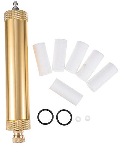 DOITOOL 30Mpa Oil and Water Separator Filter for High Pressure Air Compressor Double Segregation Air Pump Filter for Compressor 8.7X1.6X1.6 Inch
