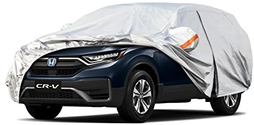 kayme 6 Schichten Autoabdeckung Wasserdicht Atmungsaktiv Passend für Honda CR-V, Vollgarage Autoplane für Regen Sonne Staub Schutz mit Baumwollfutter Frostschutz im Winter.(3-7 Tage liefern)