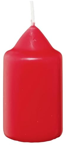 METRO Professional Stumpenkerzen 70 x Ø 38 mm, Brenndauer: ca. 7-9 Stunden, 20 Stück, 100% Paraffin, rot, ideal für Haushalt, Feiern und Gastronomie