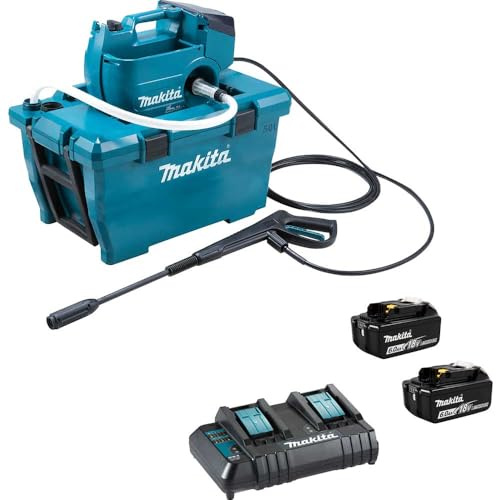 Makita DHW080 Twin 18 V LXT schnurloser bürstenloser Hochdruckreiniger 2 x 6 Ah Li-Ion