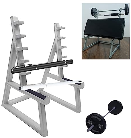 Squat Rack Stifthalter,Stiftköcher,Stifthalter Für Den Schreibtisch,Schreibtisch-Organizer,Langhantelständer-Stifthalter,Mini-Squat-Rack-Ornamente Mit Hanteln Und Gewichten Zur Stiftaufbewahrung
