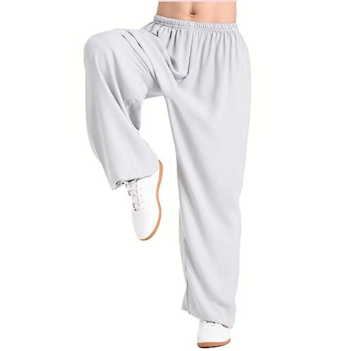 StoyRb Pantalones De Tai Chi para Hombres Y Mujeres, Pantalones De Artes Marciales, Pantalones De Kung Fu, Pantalones De Linterna De Yoga, Pantalones De Jogging,003,S