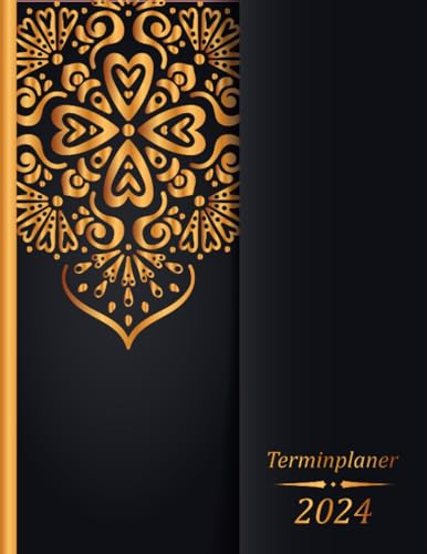 Terminplaner 2024: Terminkalender mit Wochenübersicht 1 Woche auf 2 Seiten, Geschäftlicher, Büro-, akademischer und persönlicher Gebrauch, Buchkalender als Bürogeschenk, ca. A4