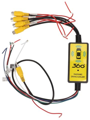 Bil Backup Camera Splitter Switch 4 Input 1 Output Intelligent Car Video Switcher Converter med Fjärrkontroll, DC816V, Bred Kompatibilitet
