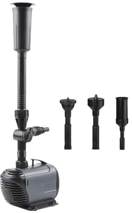 Teichpumpen für Außenteiche, Springbrunnenpumpe | Edelstahlbrunnen für Pools - Mit 3 Düsen Edelstahl Aquarium Teichpumpe Set Gartenteich Wasserfall Helfer