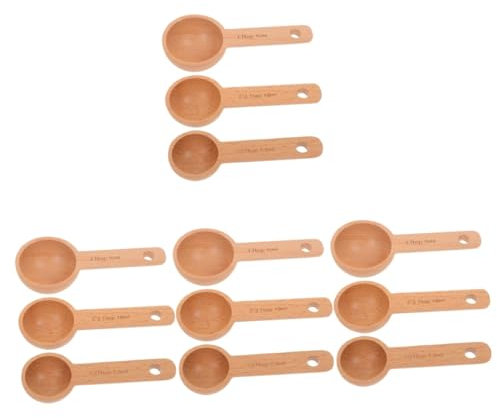 TOPBATHY 12pcs Measuring Scoops for Coffee Spirits Spoons Smooth Surface for Beans Tea Spices Salt Sugar More