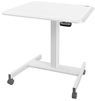Stehender Vorlesungstisch, elektrischer Lift-Laptop-Schreibtisch, Mobile Vorlesungsplattform für das Home-Office (Farbe: Weiß, Größe: Einheitsgröße)