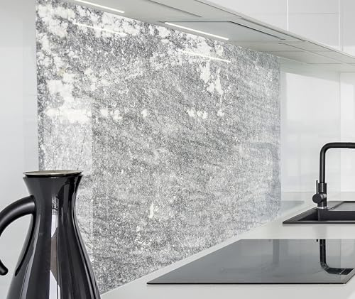 timalo Spritzschutz Wand für Herd, Küche Küchenrückwand Glasoptik | Acryl Glas 2mm | Glasrückwand Acrylglas Wandpaneele Rückwandschutz Platte | 60x40cm Granit Stein
