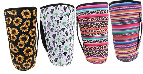 OKUMEYR 4piezas Funda De Neopreno Aislante para Botellas De Protege y Mantiene La para Vehículos Picnics y Actividades