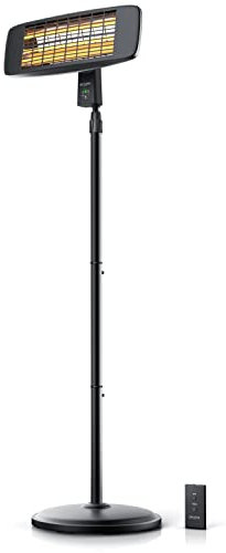 Brandson - Heizstrahler mit Fernbedienung Outdoor Indoor - Elektro Infrarot Terrassenheizstrahler - 3 Leistungsstufen Heizelemente - LED Power Indikator - Wandhalterung - Balkon Garten Terrasse
