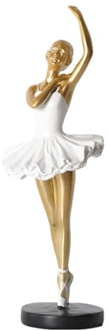 Generisch Ballerina Figur Statue Kunstharz Balletttänzerin Mädchen Ornament Ballett Figuren Pose Kunst Skulpturen Deko Balletttänzer Mädchen Figuren Heimdekoration Modern Skulptur Arts Tanz deko