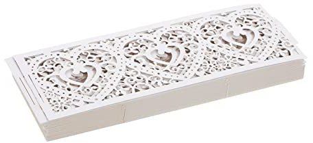 MAGICLULU 50stücke Led Teelicht Hüllen Aus Zartem Dekorative Teelichtabdeckungen Mit Filigranem Herzmuster Leichte Lampenumhüllungen Für Led Kerzen Für Hochzeiten Und Partys
