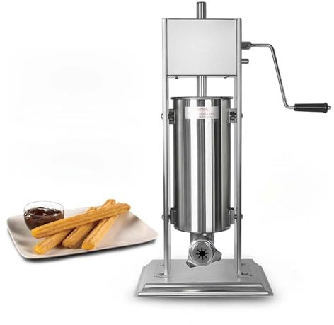 Machine à Churros Professionnelle, 5 L, Manuelle, En Acier Inoxydable, 4 Buses, Double Vitesse, Pour Churros Et Donuts, Pour La Maison Et Les CaféS