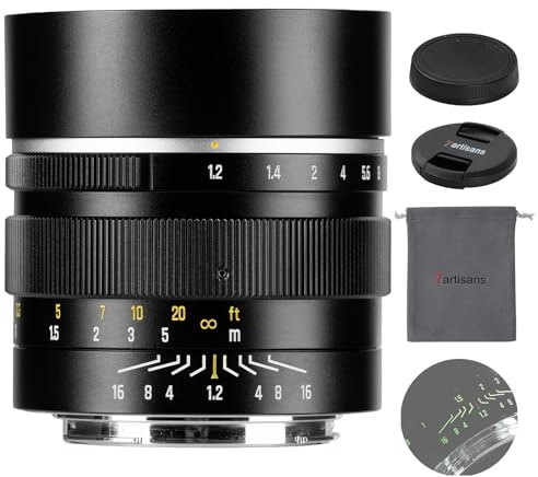 7artisans 50mm F1.2 APS-C obiettivo della fotocamera Messa a fuoco fissa Obiettivo manuale Fujifilm FX-Mount Fuji X-H/T/T30/S/E/A serie Fuji X-E2 Fuji X-T2 X-T30 X-T50