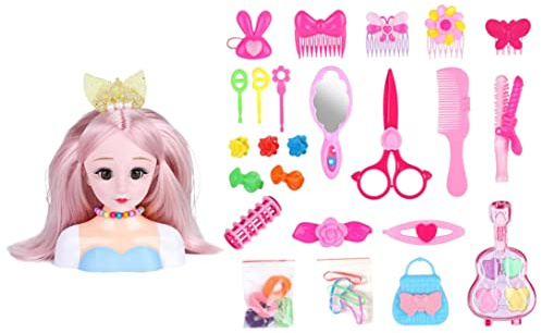 Aetherize Testa di Bambola per Acconciature per Bambini Testa di Bambola per Acconciature per Ragazze Giocattoli per 24 Pezzi Bambole per Trucco da Parrucchiere per Bambini