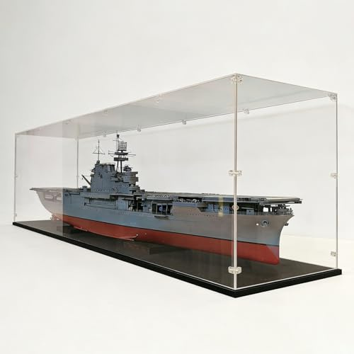 Acryl Vitrine Extra Große Acryl-Vitrine (60, 70, 80 cm), UV-geschützt, für Modelle und Sammlerstücke, Selbstmontage-Figurenaufbewahrungsschrank(65x45x45cm/26x18x18in)