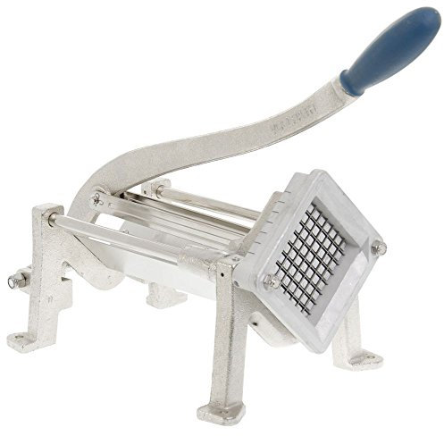 Vollrath 47713 3/8 French Fry Cutter | Manual Vegetable Potato Slicer Dicer with Non-Slip Handle and Base Leg Screw Holes for Restaurant Buffet Cafeteria | 8-1/2W x 11-1/2D x 23H, Stainless Steel