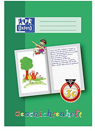 Schreiblern-Heft A4 16Bl Lin 3G Geschichtenheft Oxford, Liefermenge = 10