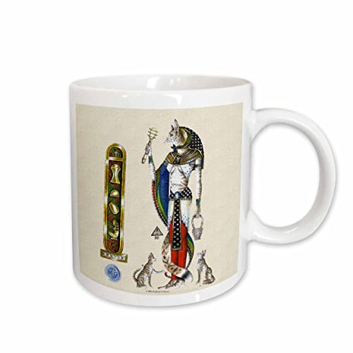 3dRose Bast Egyptian Cat Goddess Pagan Art 15oz Mug