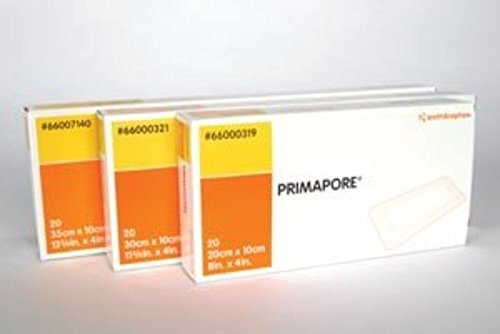 Smith & Nephew Adhesive Dressing Primapore 4 X 13.75 Polyester White (#66007140, Sold Per Box)