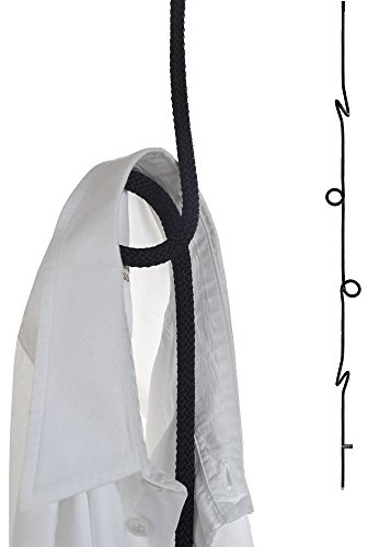 Loop Rope | Perchero colgante de cuerda ajustable en altura | negro | Peppermint Products