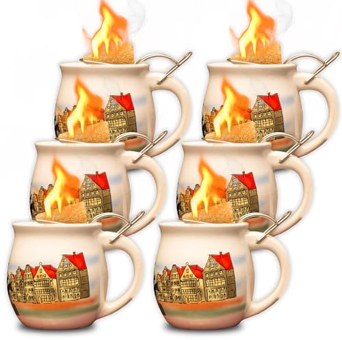 Feuerzangentasse 6er im Karton, Weiß/Bremen - für Feuerzangenbowle