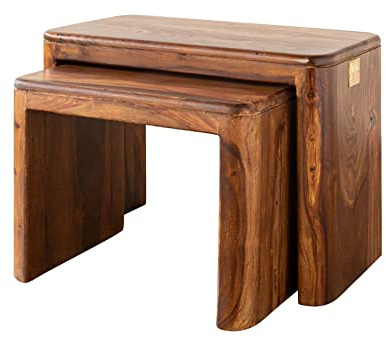 MASSIVMOEBEL24.DE | Beistelltisch Sheesham 59x30x41 walnuss gewachst Toronto #244