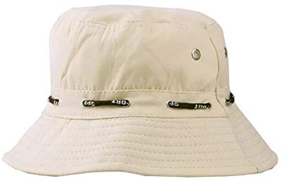 ZARRS Fischerhut,Eimer Hütet Sun Cap Breiter Krempe Sonnenhut für Männer Frauen Teenager Outdoor Camping Wandern Angeln Jagd Golf 56-58cm Beige