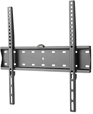 Supporto TV da Parete, Staffa TV 42 – 70 pollici, SLx Braccio TV Fisso Ultra Sottile da Muro, Max VESA 400x400, Fino a 40 kg con Livello di Spirito e Kit di Fissaggio a Parete