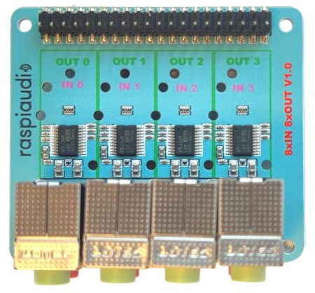 RASPIAUDIO 8 x IN + 8 x OUT Audio DAC Hat Soundkarte nur für Raspberry PI5