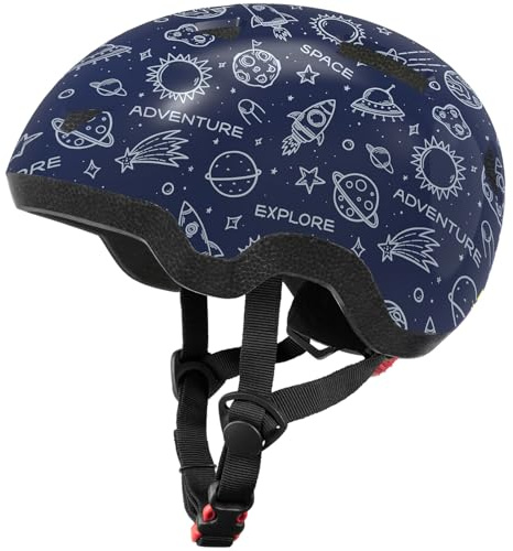 Toddler Helmets 3-5 Years Old, Adjustable Kids Bike Helmets Ages 2-4/3-6,Helmet for Kids/Children Boys and Girls(Galaxy,S)
