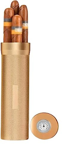 ROLTIN Humidore Zylindrische Zigarrenkiste Versiegelte Humidore Zigarrenetui aus Aluminiumlegierung Exquisiter Zigarren-Humidor Mode Luxus-Zigarren-Humidor-Box