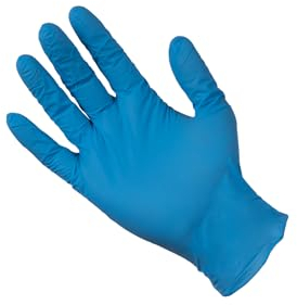 YMBERSA Caja 10 estuches Guante desechable Nitrilo sin polvo Azul. Talla XL. Estuches de 100 unidades. Total 1000 guantes