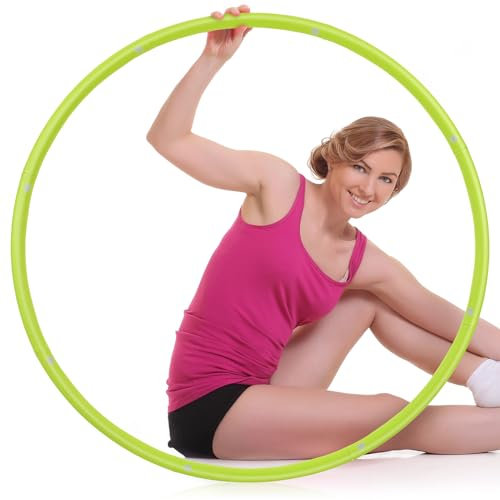 Motionchic 1 x Fitnessreifen, abnehmbarer, verstellbarer gewichteter Reifen, geeignet für Gewichtsverlust und Fettverbrennung zu Hause, Training im Fitnessstudio (grün)