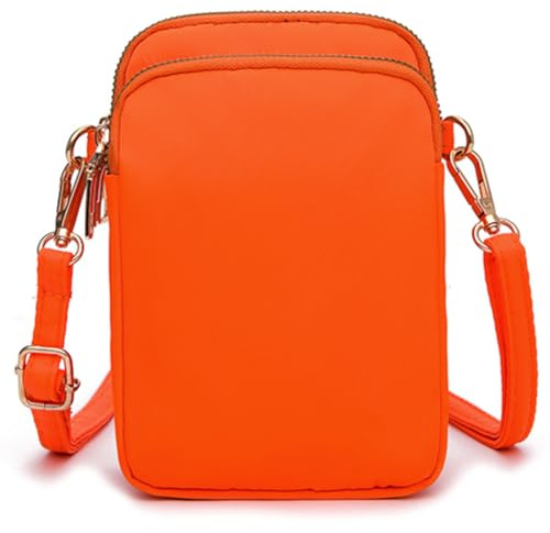 JANKS Kleine Crossbody Taschen für Frauen Mini Handy Geldbörsen mit Crossbody Strap Telefon Geldbörse Umhängetasche Nylon Arm Tasche