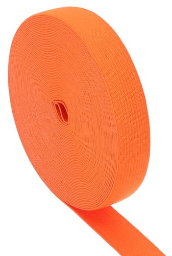 PATIKIL Bandes Élastiques À Coudre 13/16 Pouce x 11 Verges Orange | Cordon Élastique Plat À Haute Élasticité, Bande Élastique Tressée Bobine, Pour Coudre Ceintures Pantalons Taille