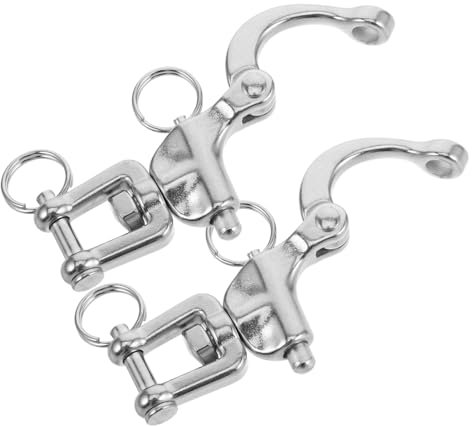 LAPYAPPE 2pezzi Gancio Sgancio Rapido Acciaio Inossidabile per Barche Design Girevole per Vela e Accessorio Essenziale per Manutenzione e Uso Immediato