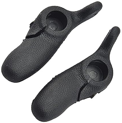 KOMBIUDA 2pcs Silicone Bike Handlebar Ends Black Ergonomic Grip Caps | Anatomical Shape, Grippy Surface, Comfortable Hold, Mountain Bike and Universal Bike Use