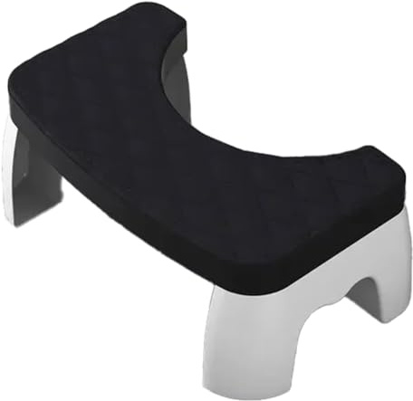 Louttary Tabouret de Toilette pour Adultes à, Accessoires de Salle de, Siège de Toilette Amovible et Antidérapant, Noir