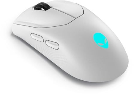 Dell Alienware Tri-Mode AW720M Wireless Gaming Mouse, Optical Sensor, 8 Configurable Buttons, Fast-Charging, White